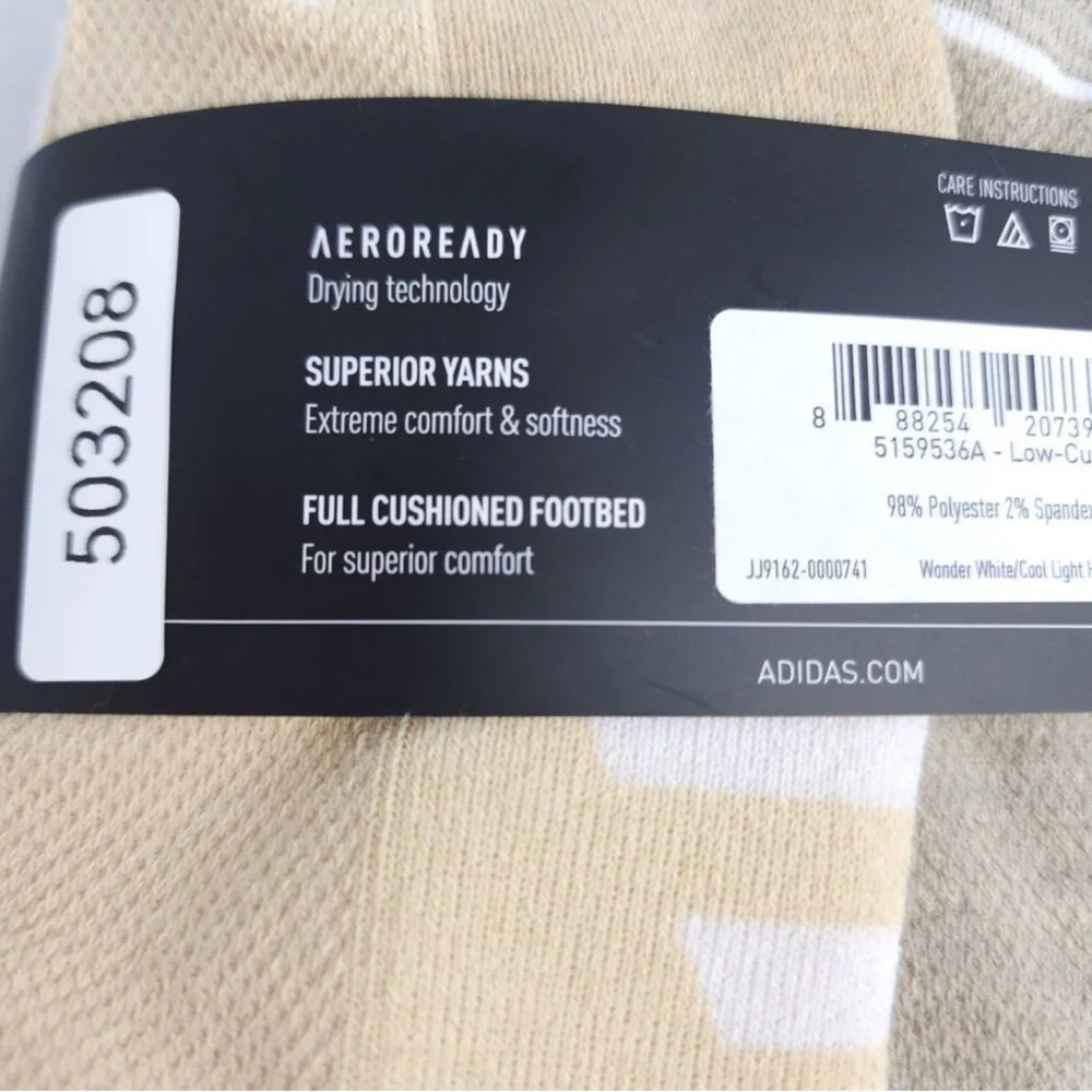 🤎NWT•Adidas Womens Cushioned Low-Cut Socks(6PK)Aeroready Technology•Size:5-10🤎